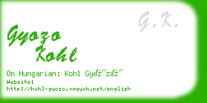 gyozo kohl business card